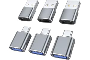 WZNBJLX USB C to USB Adapter (Total 6) USB to USB C Adapter OTG Fast Charging, Compatible with Laptops, MacBook Pro 2023, IPad Pro, iMac, IPad Mini 6/Pro and Other Type C Devices(Grey)