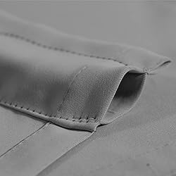 Vangao Grey Valances for Windows 18 Inch Solid