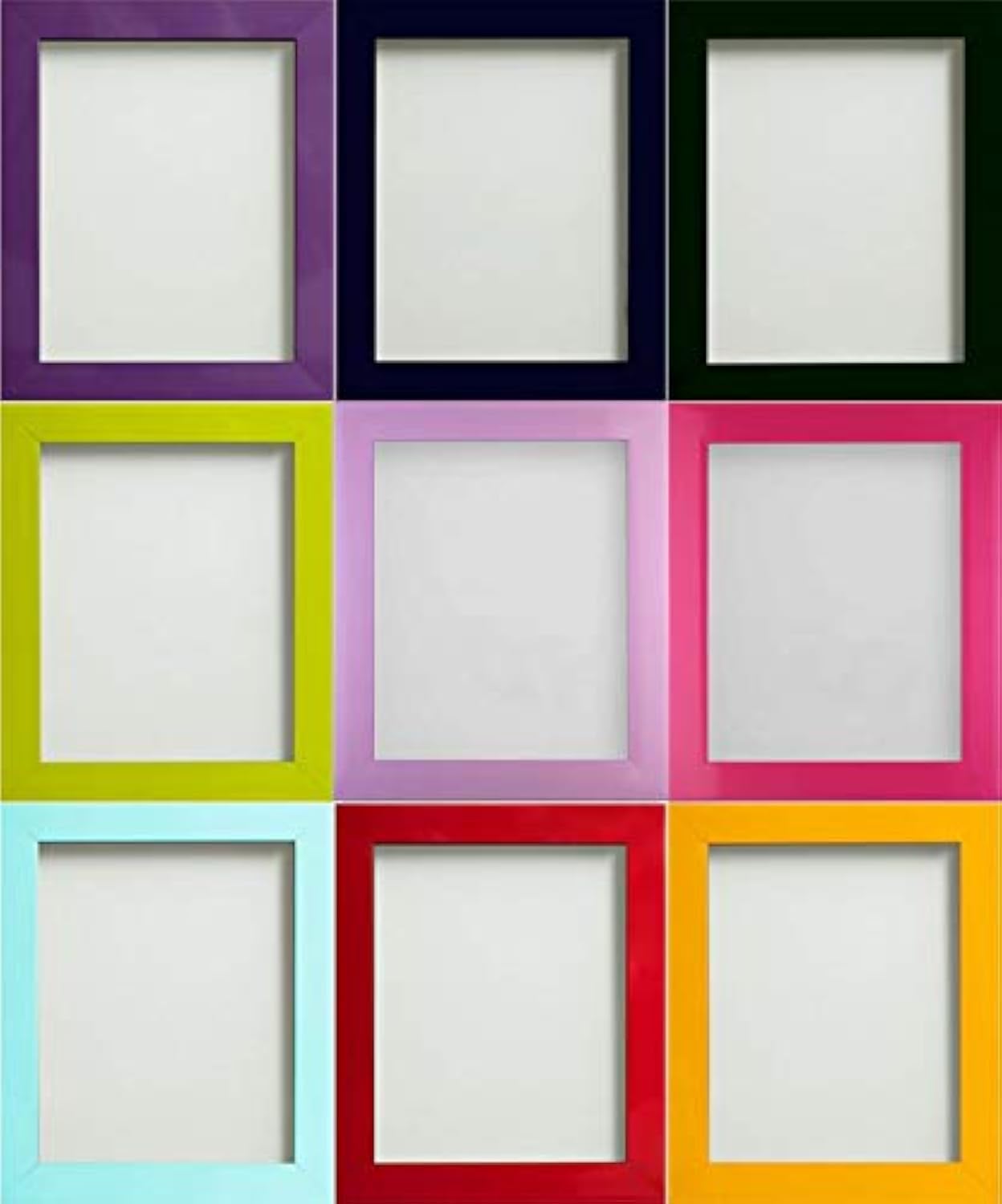 Frame Company Candy Range White Picture Photo Frame, 6x4 inch Fitted With High Clarity Perspex *Choice of 11 Colours*