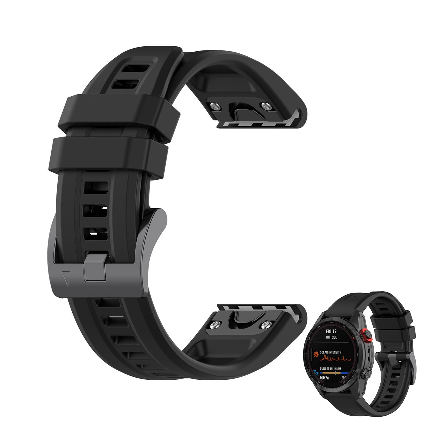 HOMTERN 20mm Width Straps for GARMIN Instinct 2S,Fenix 7S/Fenix 7S Pro,Fenix 6S/Fenix 6S Pro,Fenix 5S/Fenix 5S Plus,Flexible Premium Silicone Replacement Watch Bands