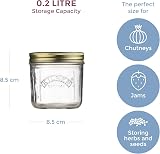 Kilner Wide Mouth Preserve Jar 0.2L Glass Storage Vacuum Seal view 2
