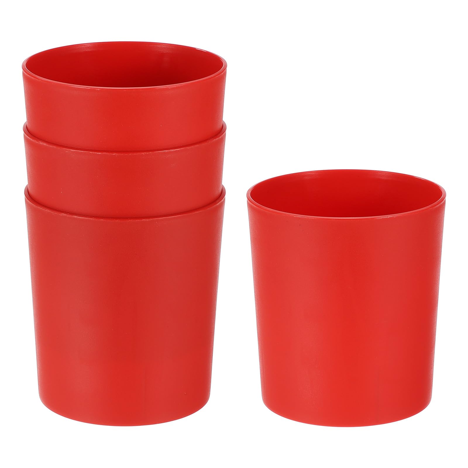 M METERXITY 4-Pack Plastic Plant Pots, 4 Inch Plastic Planters Round Flower Planter Containers Flower Pots for Indoor/Outdoor/Garden, Plant Holder [Red]