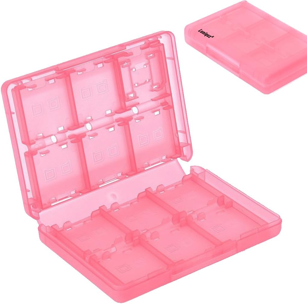 Luniquz 26 in 1 Game Card Case Holder for Nintendo New 3DS / 3DS / Dsi/Dsi XL/Dsi LL/DS/DS Lite Cartridge Box/Pink