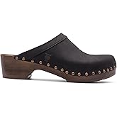 Sandgrens Handmade Swedish Wood Clogs for Women, Low Heel Mule | Athens