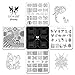 CICI&SISI Geometry Series Acrylic Nail Stamping Printing Plate Manicure Nail Art Decor Image Stamps Plate , 4 Pcs