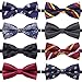 AUSKY Elegant Adjustable Pre-tied bow ties for Men Boys in Different Colors（1&4&5&6&8Pack for option (F)