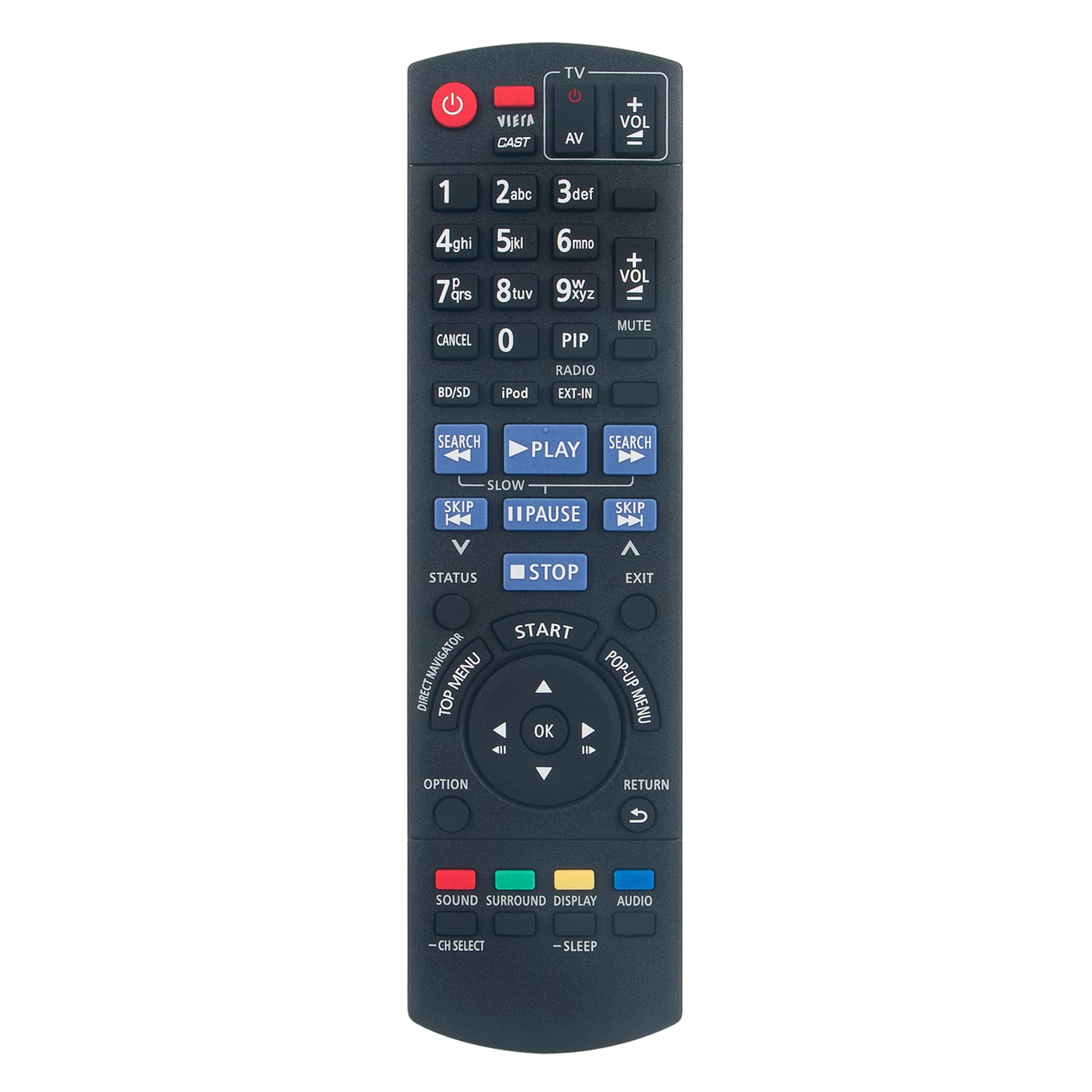 VINABTY N2QAKB000090 Replacement Remote Control Compatible with PANASONIC DVD Home Theatre Remote SC-BT230 SCBT230EB-K SCBT735EB-K SC-BTT350 SCBT230 SCBT735EBK SB-HF730 SB-HF230 SB-HW330 SB-HW480