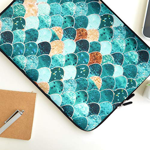 image for Holilife Laptop Sleeve Mermaid Scale, Neoprene Elegant Protective Note