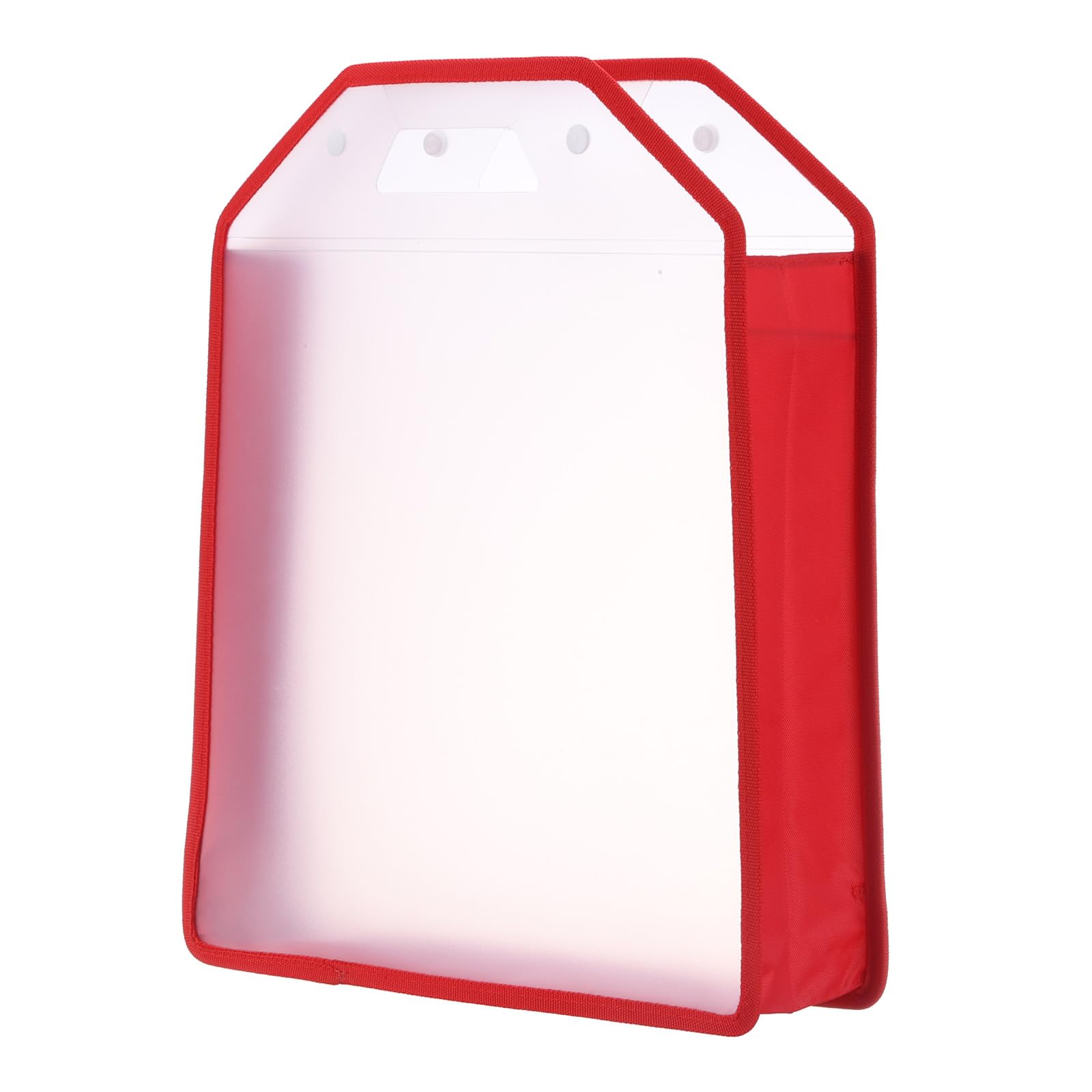 PATIKIL Scrapbook Paper Storage Organizer, Inclined Scrapbook Organizer for 12x12 Sheet Paper Vinyl Storage with Handle for Scrapbook File Vinyl Paper Card Stock, Red