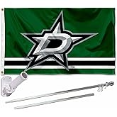 Dallas Stars Flag Pole and Bracket Set