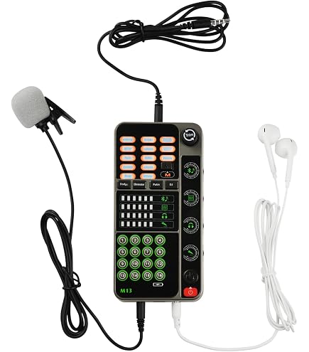 Changeur De Voix Portable - Carte Son Live - 8 Effets Voix - Pour PC/Téléphone - Autonomie 3-4h