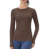 SPVISE Long Sleeve Compression Shirts for Women Workout Tops Cool Dry Breathable Yoga Running Hiking T-Shirt Fitted Basic Top