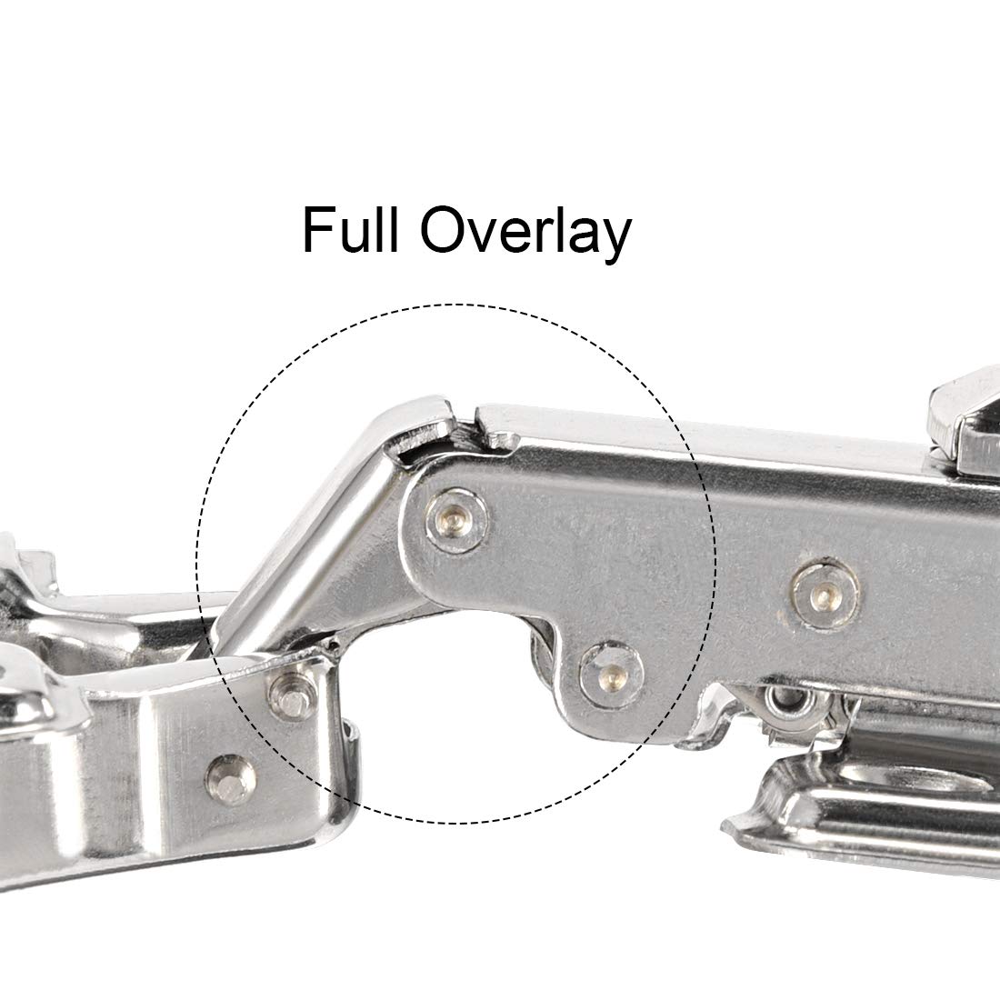 uxcell a14022500ux0499 Furniture Door 90 Degree Opening Overlay Concealed Hinges 11cm