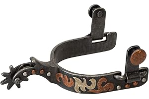 Ladies' Spur with Filigree Design, Black Multi Floral Filigree