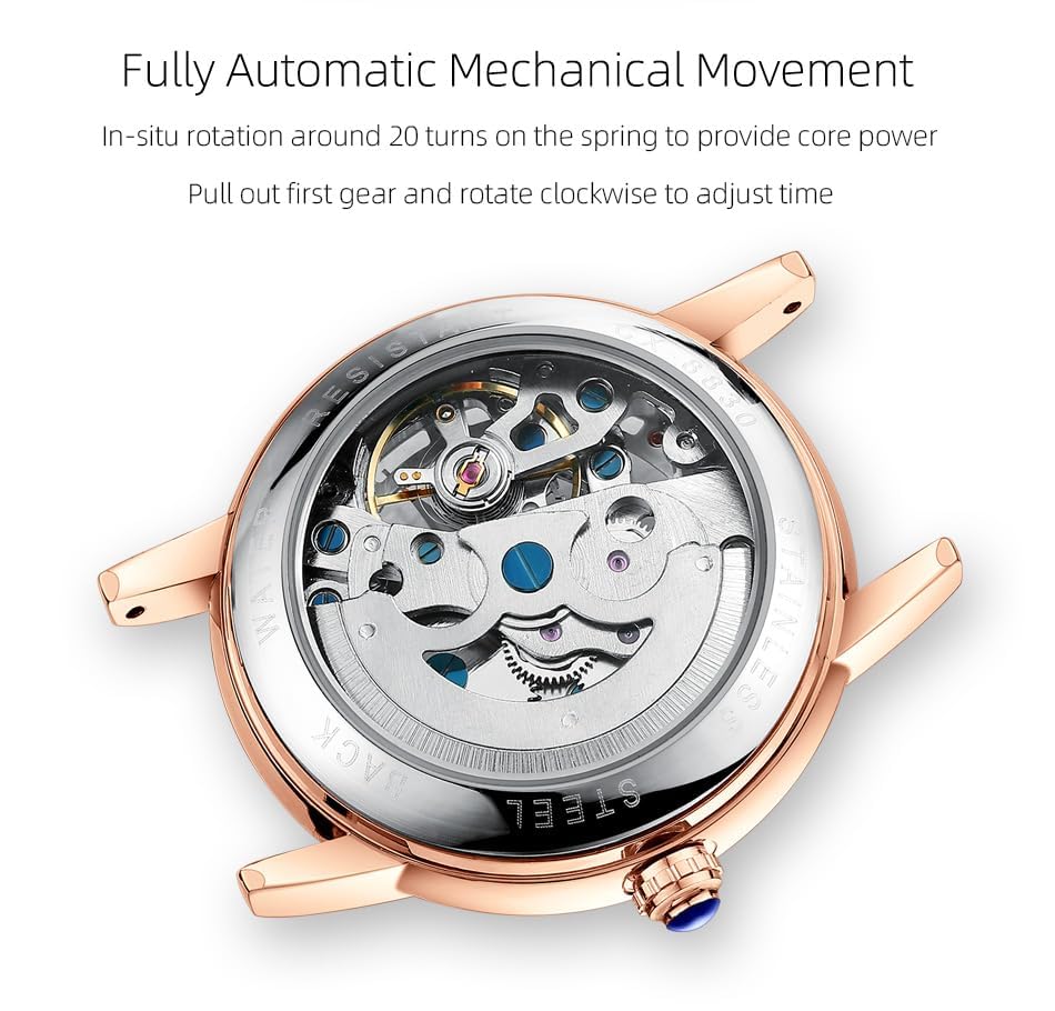 Uniiking® Ladies Watches Analog Quartz Watch for Women Waterproof Women's Wrist Watches Womens Watch with Leather Strap, Jewelry Gift for Wedding Anniversary Birthday