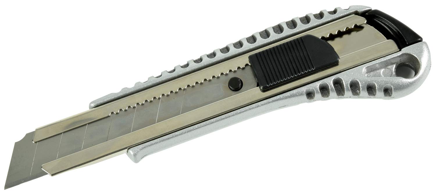 Mercury Aluminium Craft Knife with 10pcs Snap-Off Blades