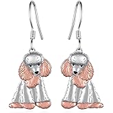 Cute Golden Retriever/Schnauzer/German Shepherd/Poodle/Yorkie Earrings 925 Sterling Silver Dog Dangle Earrings Dog Jewelry Gifts for Women Dog Lover