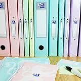 Oxford A4 Lever Arch Files 3 Pack Pastel Pink Lilac Mint 70mm 560 Sheets view 7