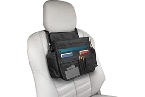 Boczif Car Backseat Organizer, Hanging Passenger Seat Storage Bag, Car Front Seat Organizer for Office Kids Suplly,Truck Cab Organizer with Separately Pokect for Laptop, Multiple Pockets, Cup Holders