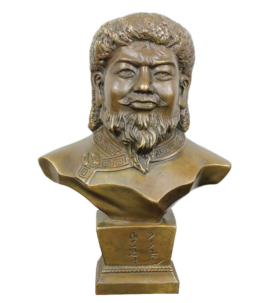 EEKUY Genghis Khan Bronze Statue, Symbolic Figure of The Mongols Historical Statue of A Great Man 6.