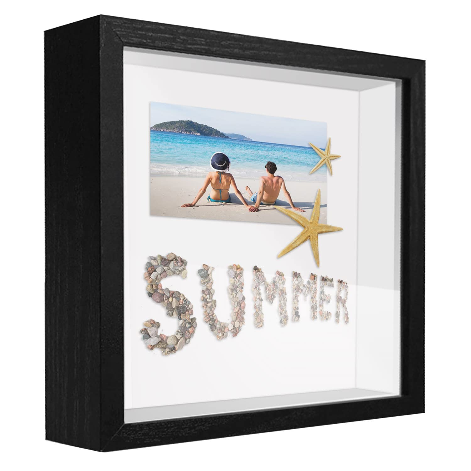 sunmeg 3D Shadow Box Frame 10x10 Picture Frame Wooden Deep Display Personalised Photo Frames Gifts for Crafts, Anniversary, Wedding, Graduation — image 1