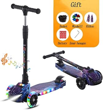 patinete tres ruedas con luces