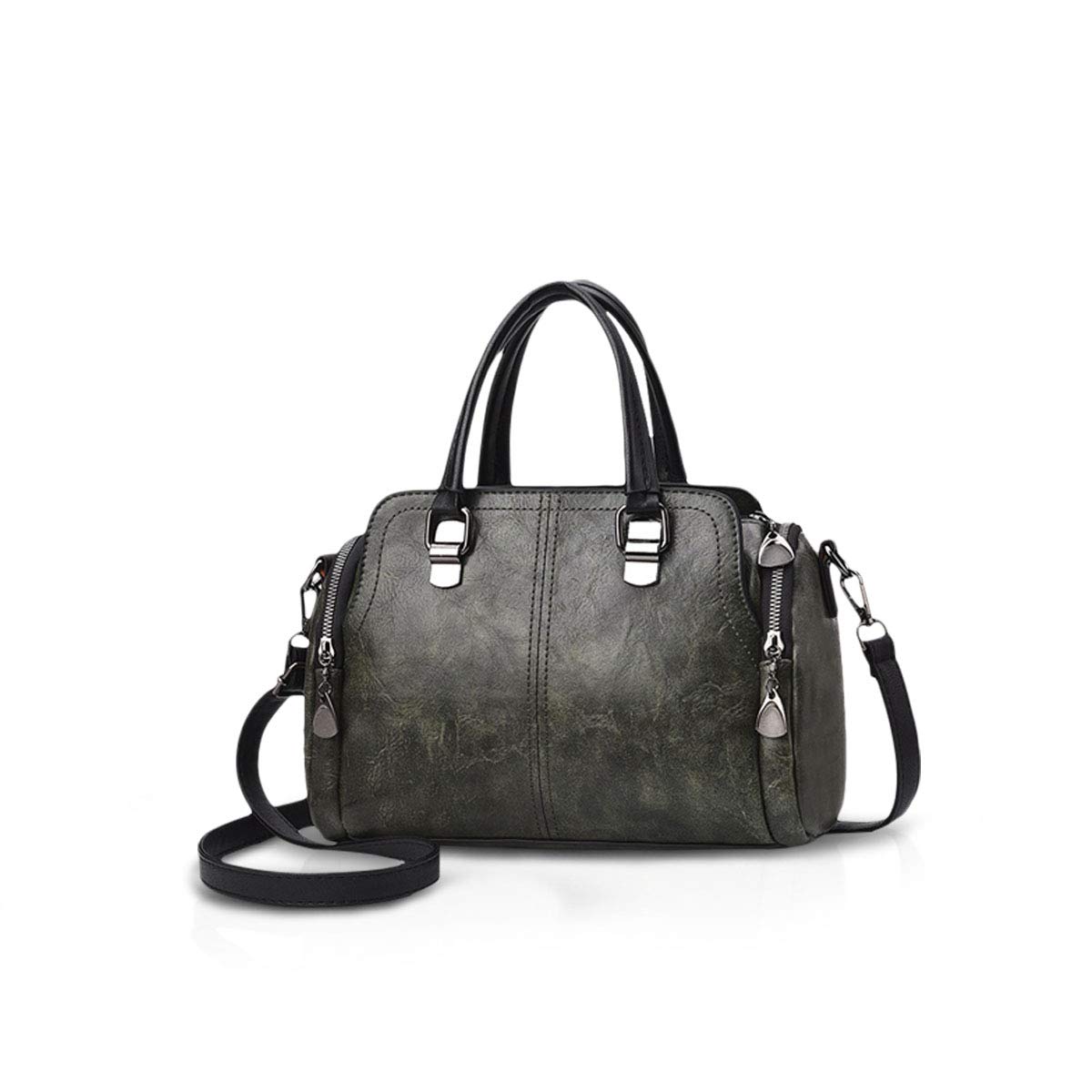 NICOLE&DORIS Ladies Fashion Top-Handle Bags Retro Handbags Soft PU Leather Shoulder Bag Cross body Bag Tote Bags for Women Green