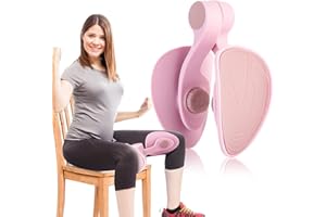 Jrrong Thigh Toner, Inner Thigh Exercise Equipment, Pelvic Floor Trainer, 26lb Resistance, Pink