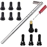 Dr.Roc Tire Valve Stem Puller Tools Set &ndash;1 x Valve Stem Installer, 10 x Brass and Ozone Resistant EPDM Snap-in Tire Valve Stem with Valve Cores (6 x TR412,4 x TR413), 1 x Valve Core Remover