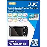JJC Ultra-thin Optical Glass LCD Screen Protector for Ricoh GRIII, Ricoh GR III MK III LCD Protector, Light Transmittance: 95