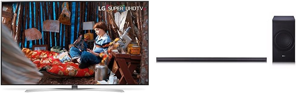 LG Electronics 86SJ9570 86-Inch 4K Ultra HD Smart LED TV and SJ8 Sound Bar (2017 Model)