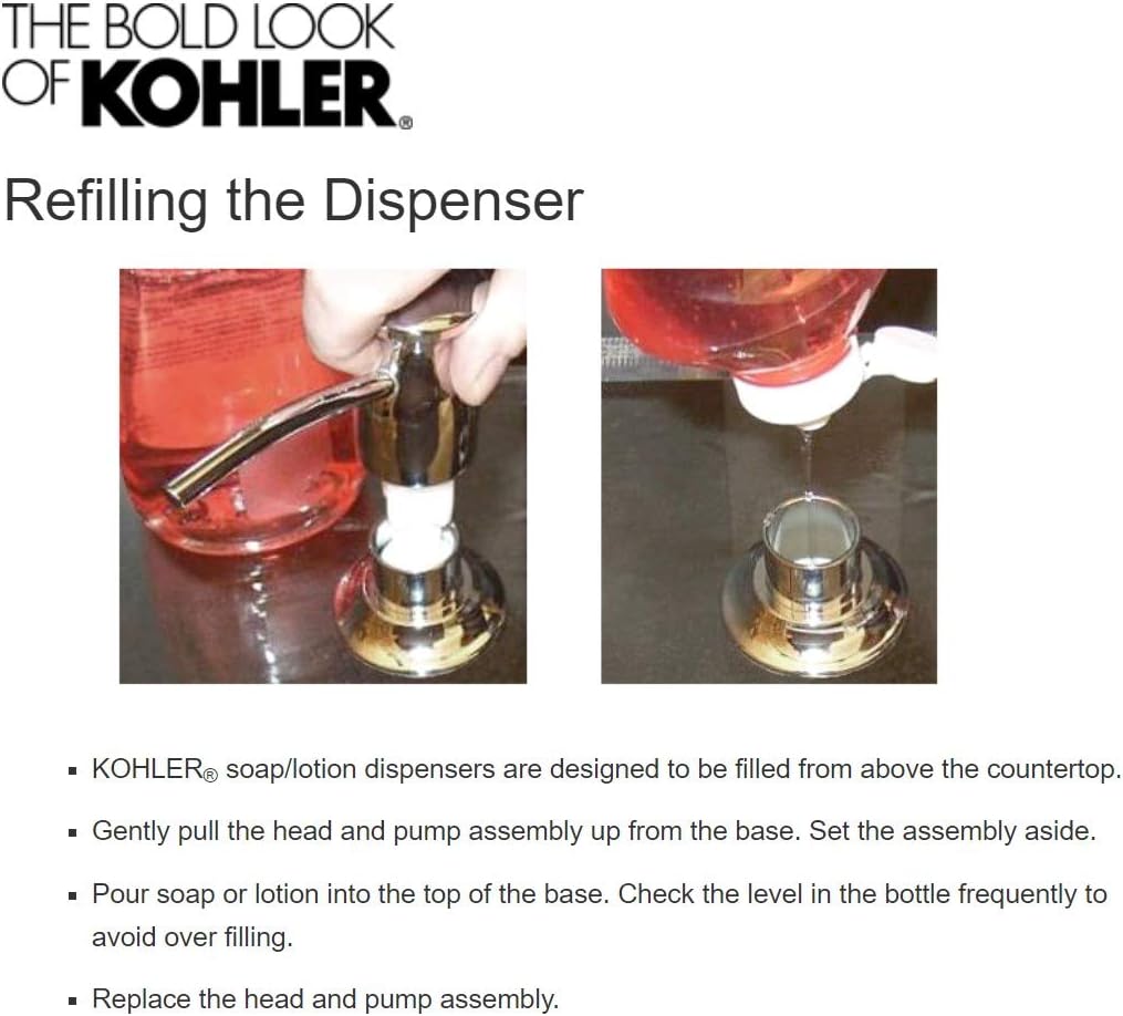 Kohler 1039513 Bottle For Soap Lotion Dispensers: Home Improvement