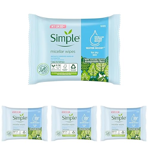 Simple Micellar Wipes 20 (Pack of 4)