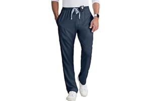 BARCO Grey's Anatomy Scrubs - Evan Scrub Pant for Men, Elastic Waist With Zip Fly, Straight Leg Men's Scrub Pant
