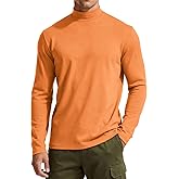 Mens Mock Turtleneck Long Sleeve Shirts Thermal Pullover Tops Casual Basic Knitted Undershirt