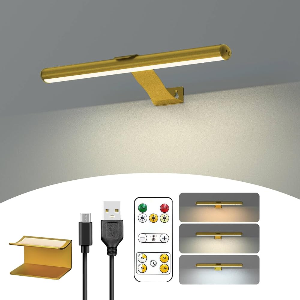 Starxing Wireless Picture Light 2 in 1 Rechargeable with Remote 300LM