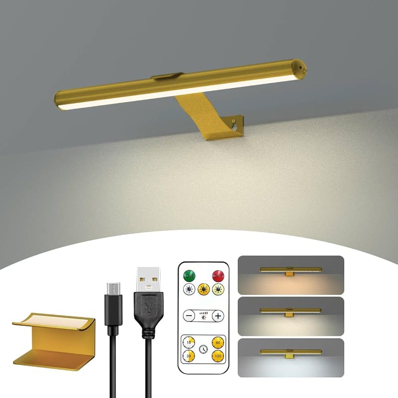 Starxing Wireless Picture Light 2 in 1 Rechargeable with Remote 300LM