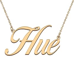 HUAN XUN Customized Custom Simple Any Name Necklace