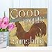 Barnyard Designs Retro Vintage Metal Tin Bar Sign, Decorative Wall Art Signage, Primitive Farmhouse Country Kitchen Home Décor (Sunshine Rooster)