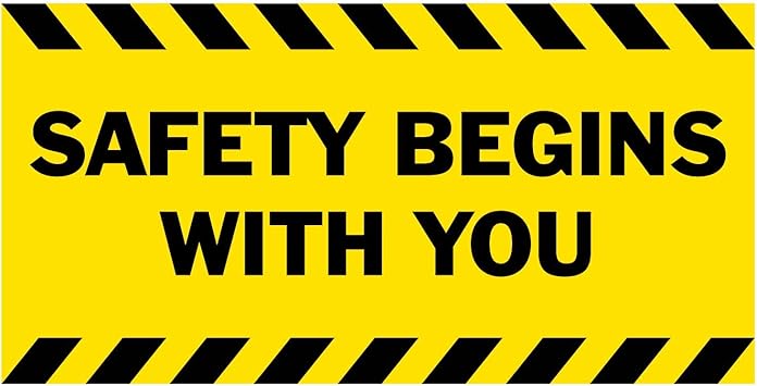 Amazon Com Half Price Banners Safety Begins With You Vinyl