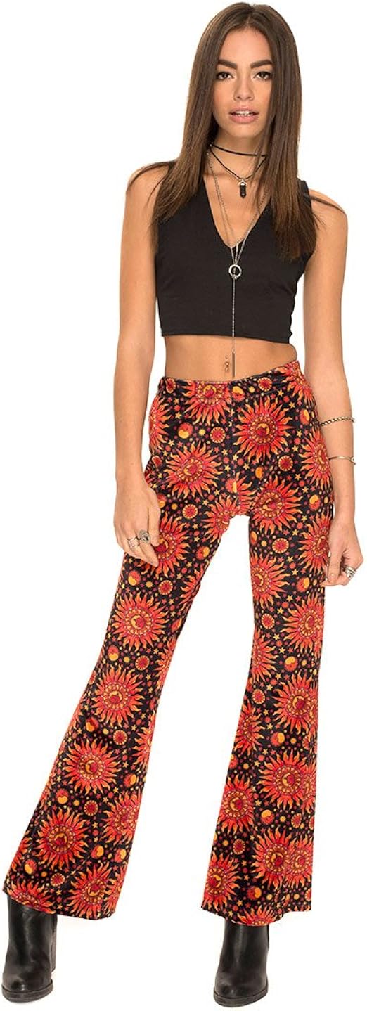 high waisted flared trousers uk