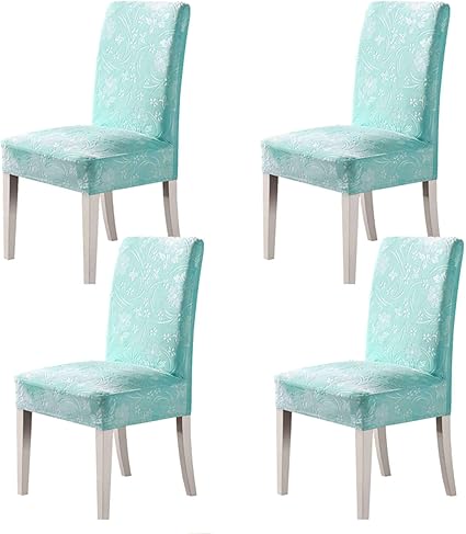 Fundas para Sillas De Comedor, Elástica Terciopelo Flores Jacquard