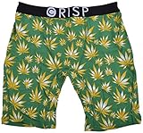 Mens Crisp Boxers Weed Plant Briefs Underwear Green XS-XL