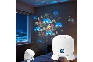 Dynamic Rotating LED Projector Light, USB Dynamic Ocean Light Projector, Multi-Angle Projection Base, for Bedroom, Home Theat