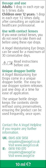 A.Vogel Moisturising Eye Drops 10ml Eyewear Euphrasia Hyaluronic Acid view 5