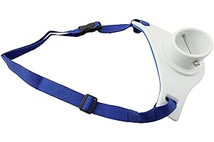 Longdex Fishing Waist Belt 2.3 Inch Inner Dia Adjustable Offshore Sea Fishing Fighting Belt Stand Up Waist Support Rod Holder