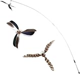 Cobee Cat Wand Toy with 2 Feather Refills, 35.5in Long Reach Cat Teaser