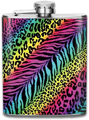 CZZD Training Rainbow Animal Zebra Portable Stainless Steel Flagon Liquor Flask