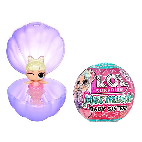 L.O.L. Surprise! Mermaids Baby Sisters - With Colour-Changing Tails, Random Assortment, Includes 1 Doll with Cute Accessories, Collect All 8 Dolls, For Kids Ages 4 and Up, Rosa