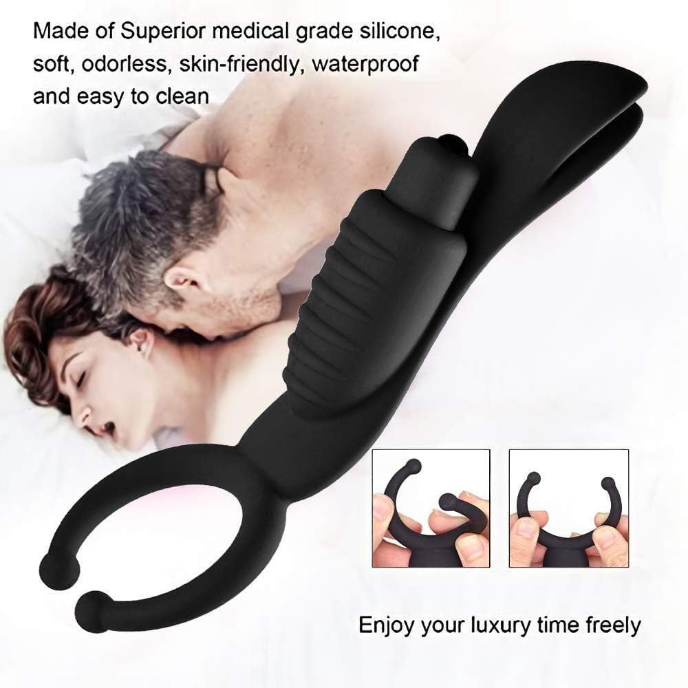 SDjjyp Soft Silicone Waterproof Tremble Circle Durable for Male and Couple Ḉôck Pén-îṧ Rîng Ḉôck Rîng ṧét Vîbrḁtîng Tôy for Mén G-ḁy Wômén